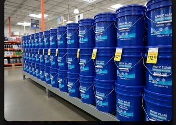 5 gallon buckets of windshield wiper fluid