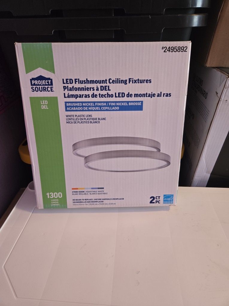 Led Flushmount Celling Fixtures Brush Nickel