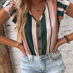 Short Sleeve Button Down Bodysuit