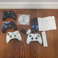 video game lot for parts and repairs Nintendo Wii remotes, Xbox 360 Controller, , Xbox One , Nintendo Wii Paper Mario 