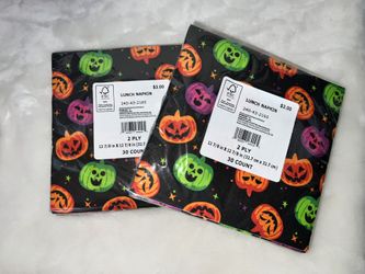 NEW Colorful Halloween Pumpkin Napkins 60ct 