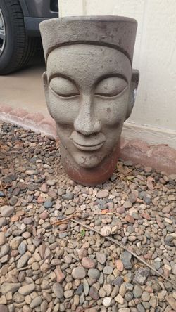 Aztec Plant Pot Large Head, Rare