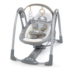 5-Speed Baby Swing with Cushioned Harness