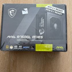 MSI MAG A750GL PCIE5 750W ATX Modular Power Supply PCIe 5.1 306-7ZP8B23-CE0