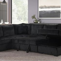 S3675 Raha Black Sectional 🥳🔥🥳🔥
