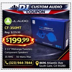 JL Audio CF-350MT Car Speakers 3 1/2" Midrange Tweeter Component Speakers 50 Watts 🚨 Payment Options Available 🚨 No Credit Needed 🚨 
