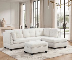 New sectional + ottoman $40 down