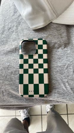 Burga Green Checkered iPhone Case