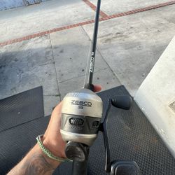 Zebco Spin cast Fishing Rod And Reel 