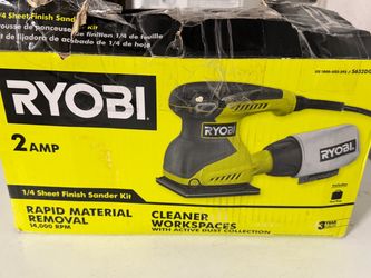 Ryobi 2 Amp Corded 1/4 Sheet Finish Sander Kit (S652DG) – Open Box