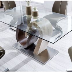 Dining Table (Glass-Top) Excellent Condition