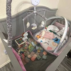 Baby Crib And Accessories 