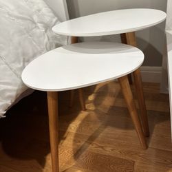 Nesting End Tables With Bamboo Legs