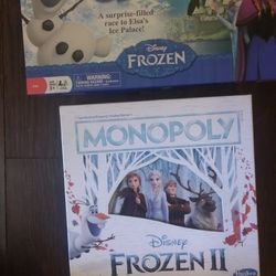 Lot Of 2 Frozen Boardgames Monopoly 