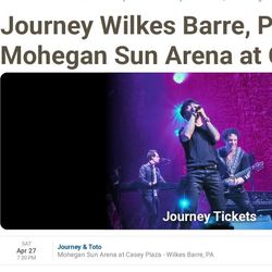 2 Tickets for Journey Sat. 4/27/24 7:30 PM. 