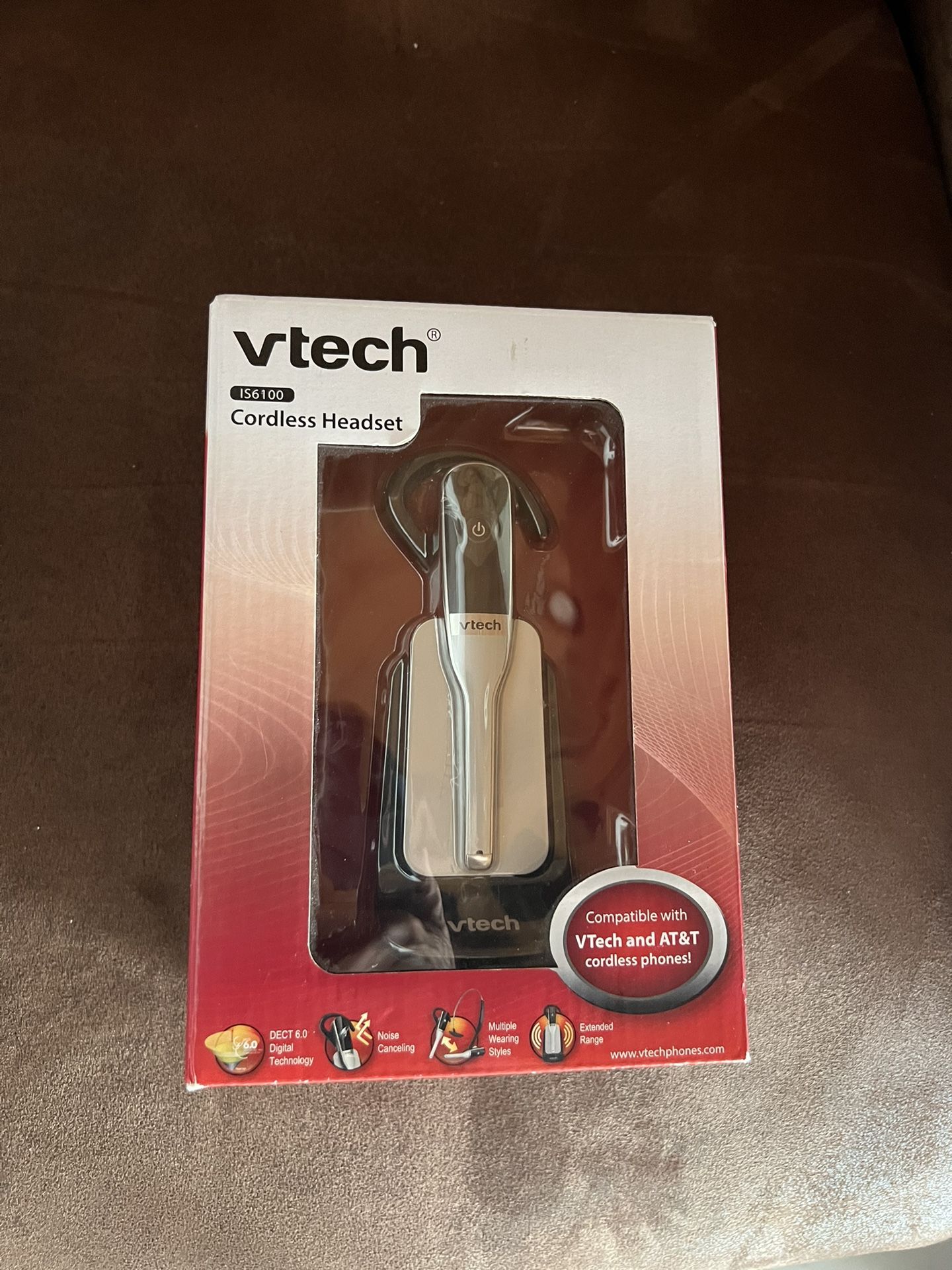 VTech IS6100 DECT 6.0 Cordless Expansion Headset with Noise Canceling Microphone NEW UNOPENED BOX