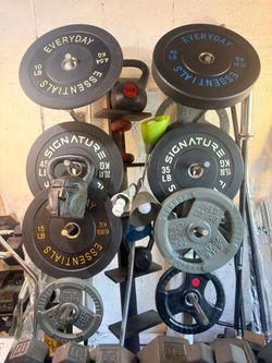 NEW BUMPER PLATES : (PAIRS OF) : 45s = $110 / 35s = $80 / 25s = $65 / 15s = $45 / 10s = $35