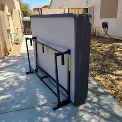 Full size box spring. Brand new frame. 