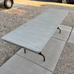 Mity Life 8’ Large Collapsible Table (LxWxH): 96” x 30” x 30”