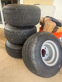 Golf Cart Tires and Wheels Set of 4