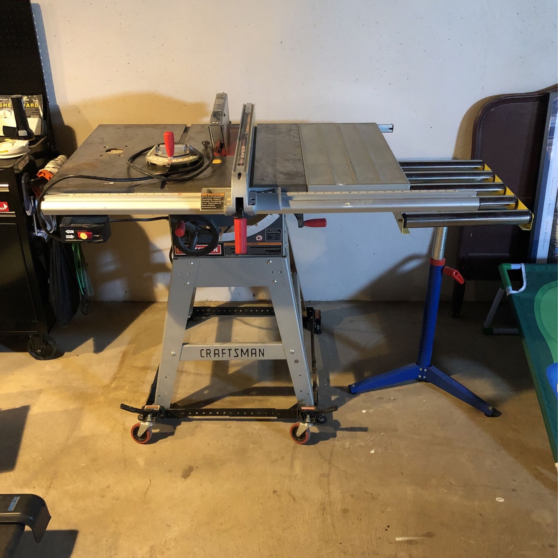 Craftsman Contractor Table Saw and Slider Table