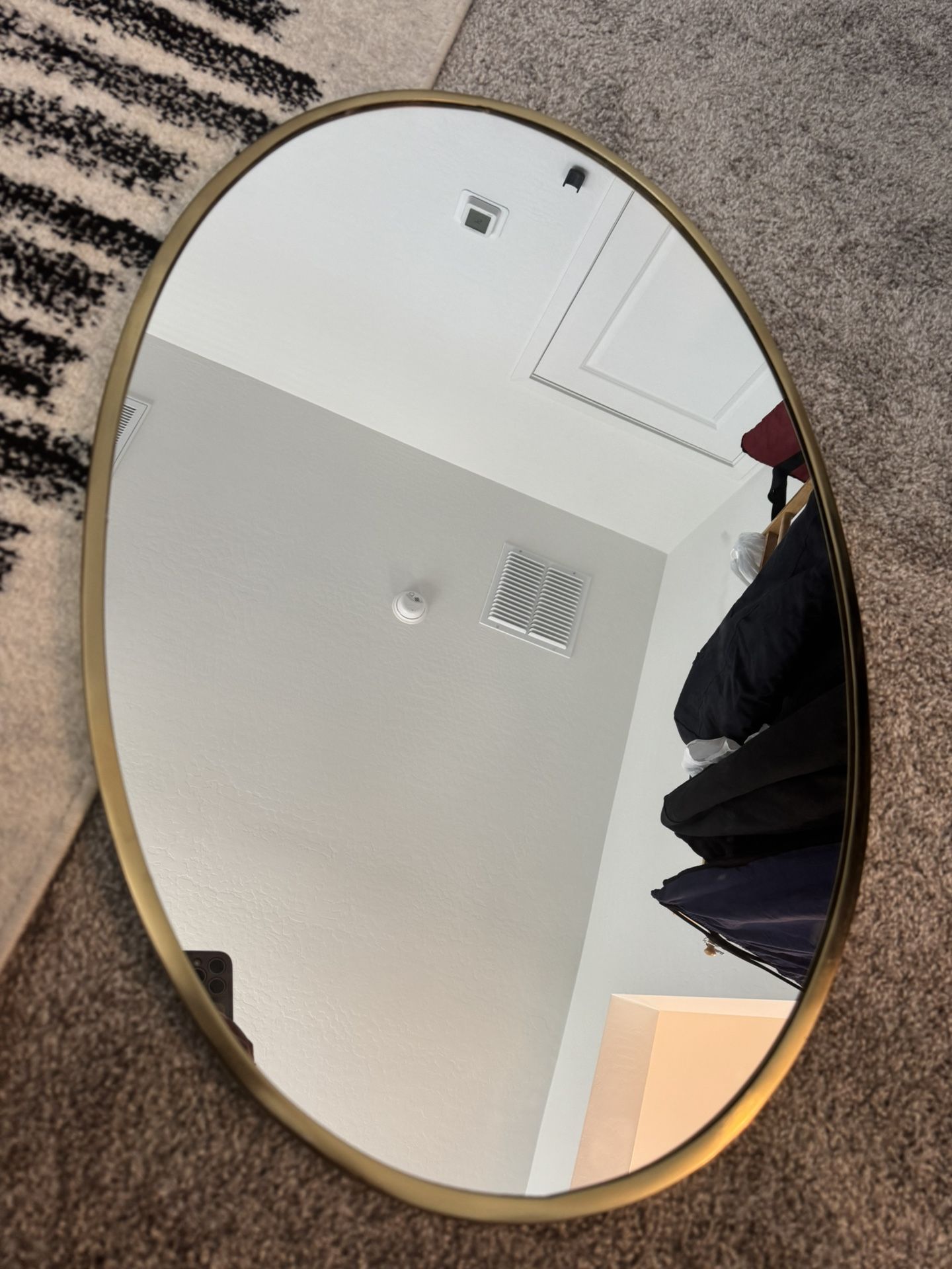 Gold Oval Mirror