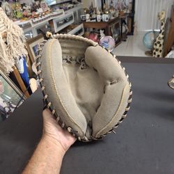 Regent Brand Youth Catcher's Mitt Black Mesh Outer Shell W/Gray Leather Trim & Lacing-Heavy Padding