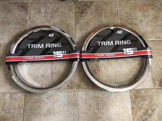 2-15” plastic chrome trim rings. New.