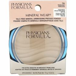 Physicians Formula Mineral Wear Talc-Free Airbrushing Pressed Powder,Translucent