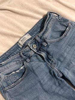 Hollister low rise baggy jeans.
