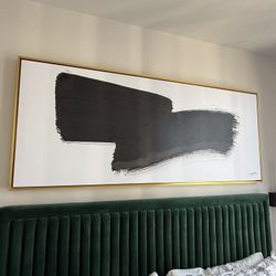 Large Modern Abstract Wall Art – Framed (31.5” H x 76.5” W)