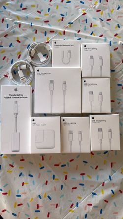 Apple Charging Cables / Power Cords /adapters / Cubes All New 