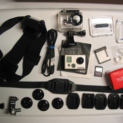 GoPro Hero2 HD2-14 Action Sports Wide Lens Video Camcorder Bundle Accessories TESTED