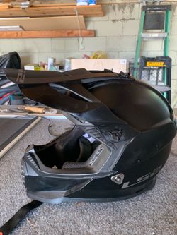 LS2 Gate KPA Motorcycle Helmet – Matte Black – Size Large