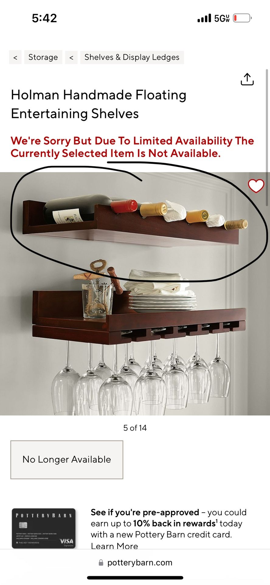Brand New Pottery Barn Wine Rack 