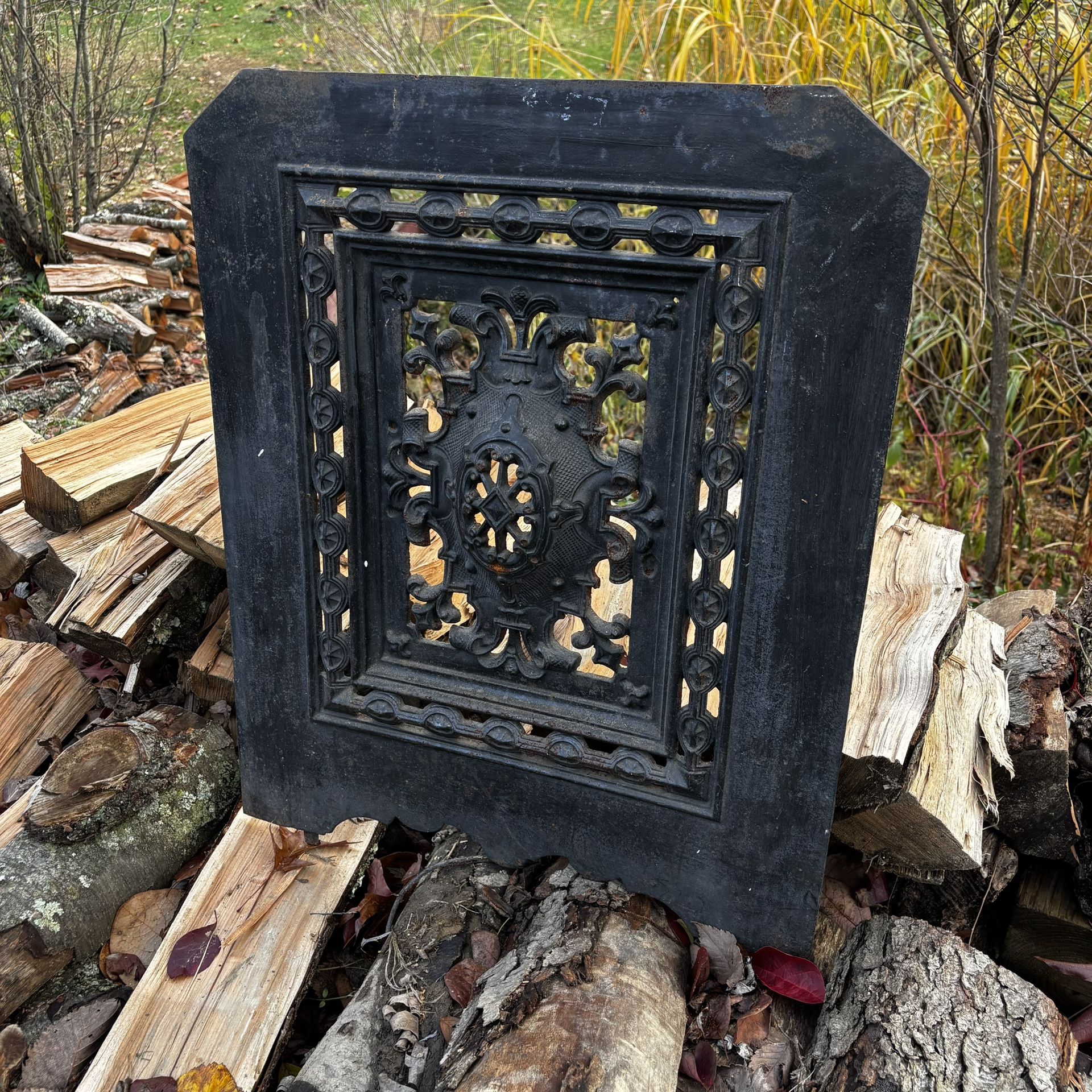Antique Fire Place Cover Cast Iron