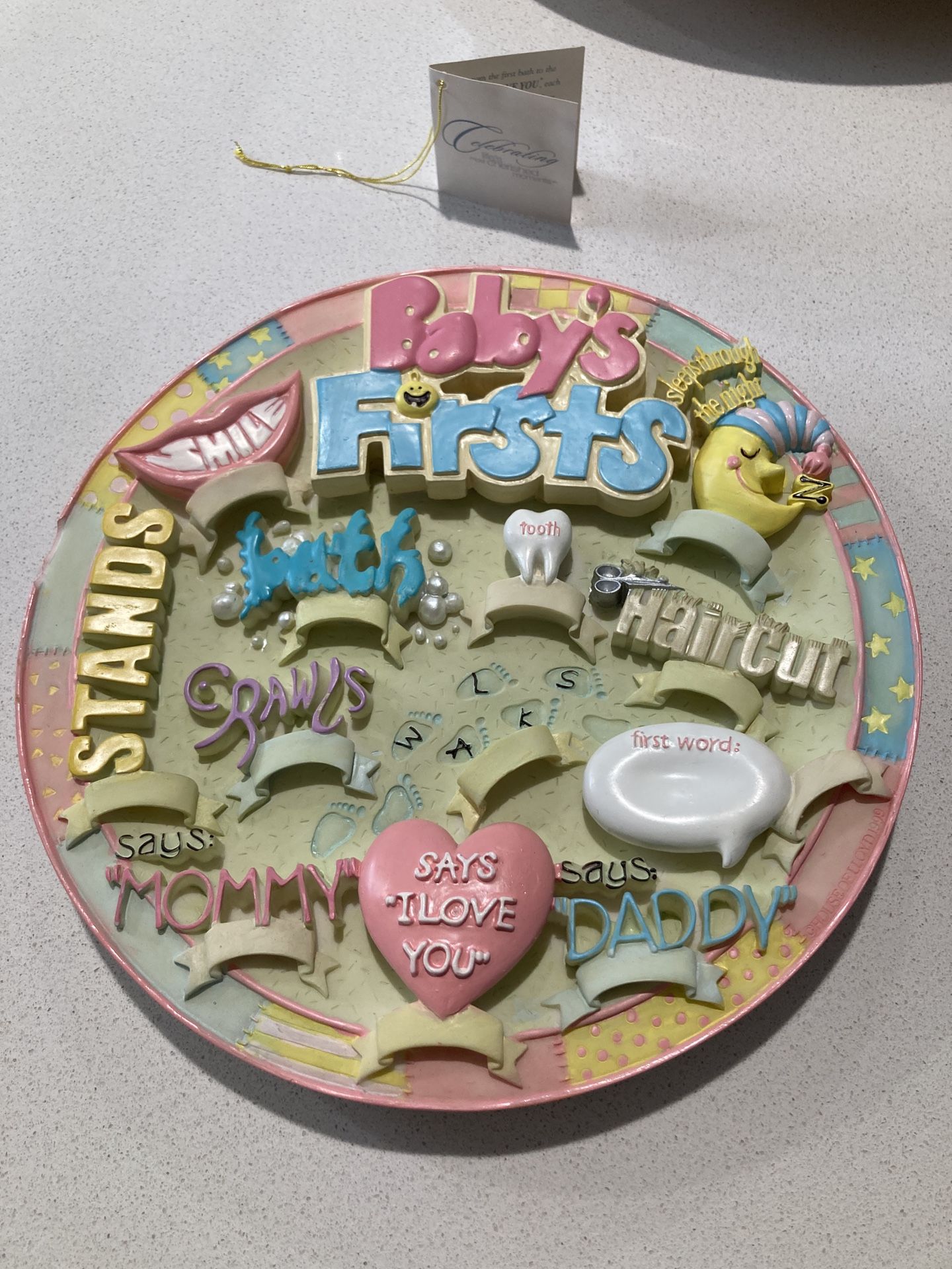 New Baby’s Firsts Plate Art