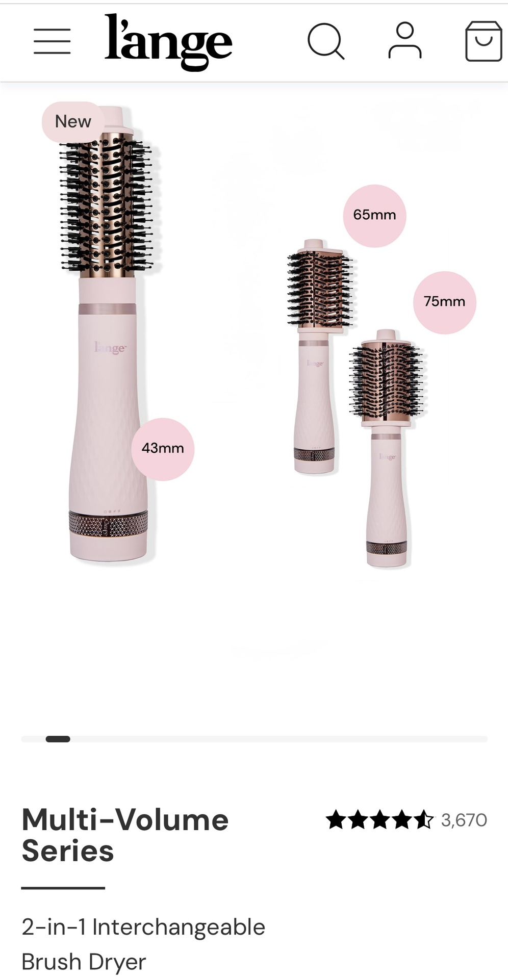 L’ange 2-in-1 Interchangeable Brush Dryer