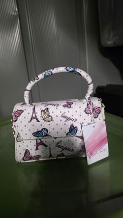 Blush Kiss Mini Handbag Butterfly Paris Print