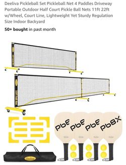 Full pickleball set with wheels pb8x