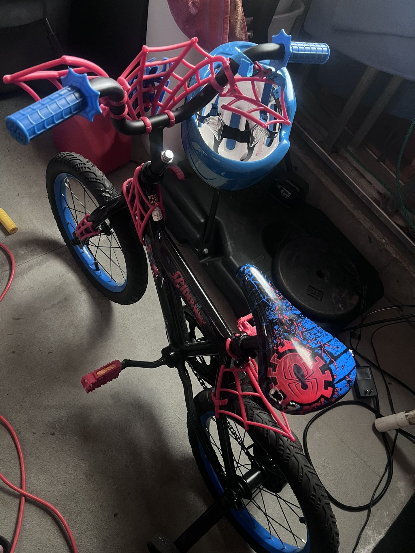 Spiderman bicycle With Helmet