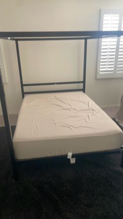 Queen bed frame and memory foam mattress