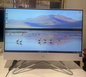 HP 22” All-in-One Desktop Computer — 8GB RAM, Windows 11, Built-In Camera