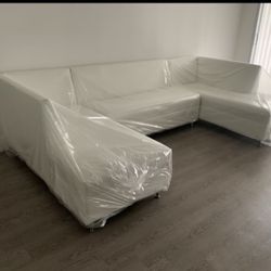 White leather sofa for sale brand new 