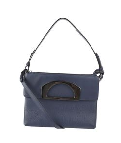 Christian Louboutin Passage Messenger Handbag  Leather Navy 3Way Shoulder Bag