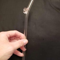 🩷 "16 Oz  Glass Bow Straw ' 16 Oz