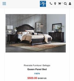 5 piece Riverside Furniture - Bellagio Queen bedroom suit