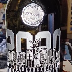 2020 Tampa Bay Lightning Champs Empty Glass Wine Bottle 