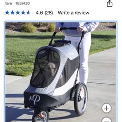 Petique Trailblazer Gray Pet Jogger with Accessory Bundle