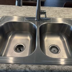 Stainless Steel Sink And Faucet 